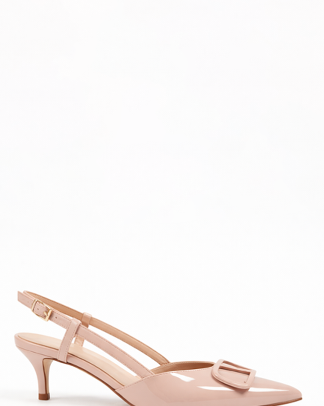 Beige back Kitten Heel
