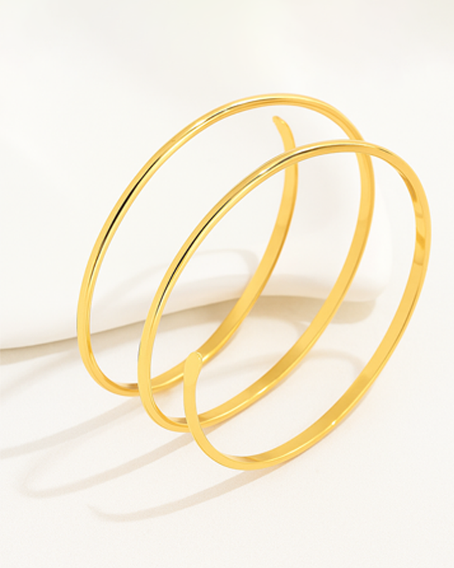 Gold Triple Wrap Arm Cuff Bracelet