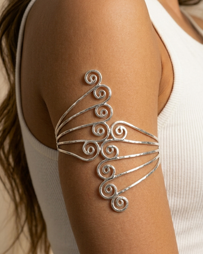 Silver Arm Cuff Bracelet