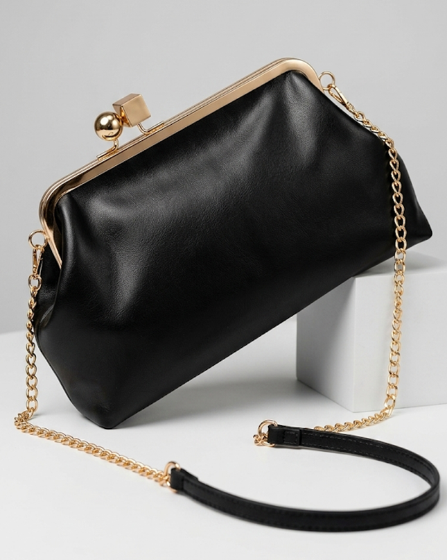 Black Frame Clutch Bag