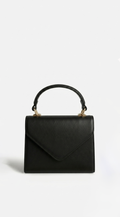 Black Faux Leather Handbag