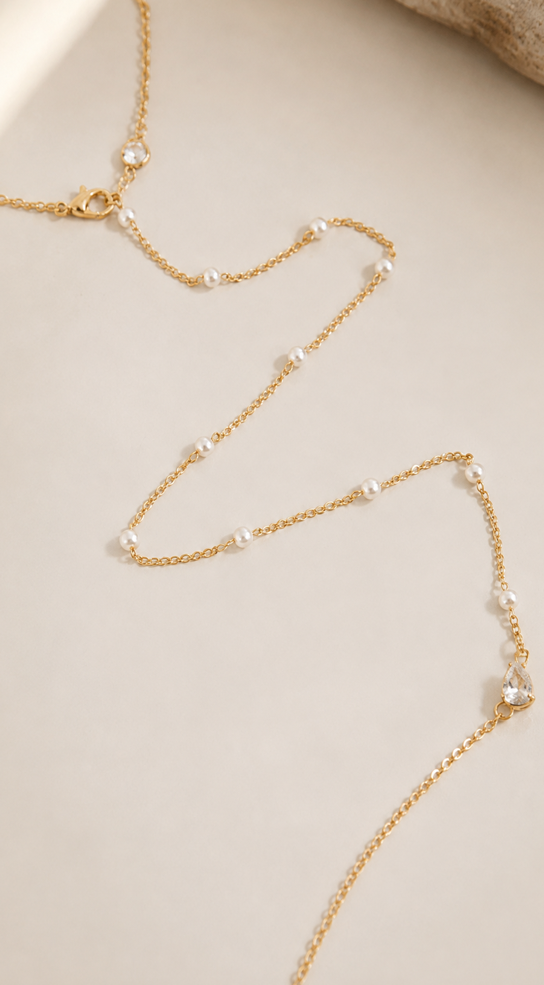 Gold Layered Rhinestone Body Chain