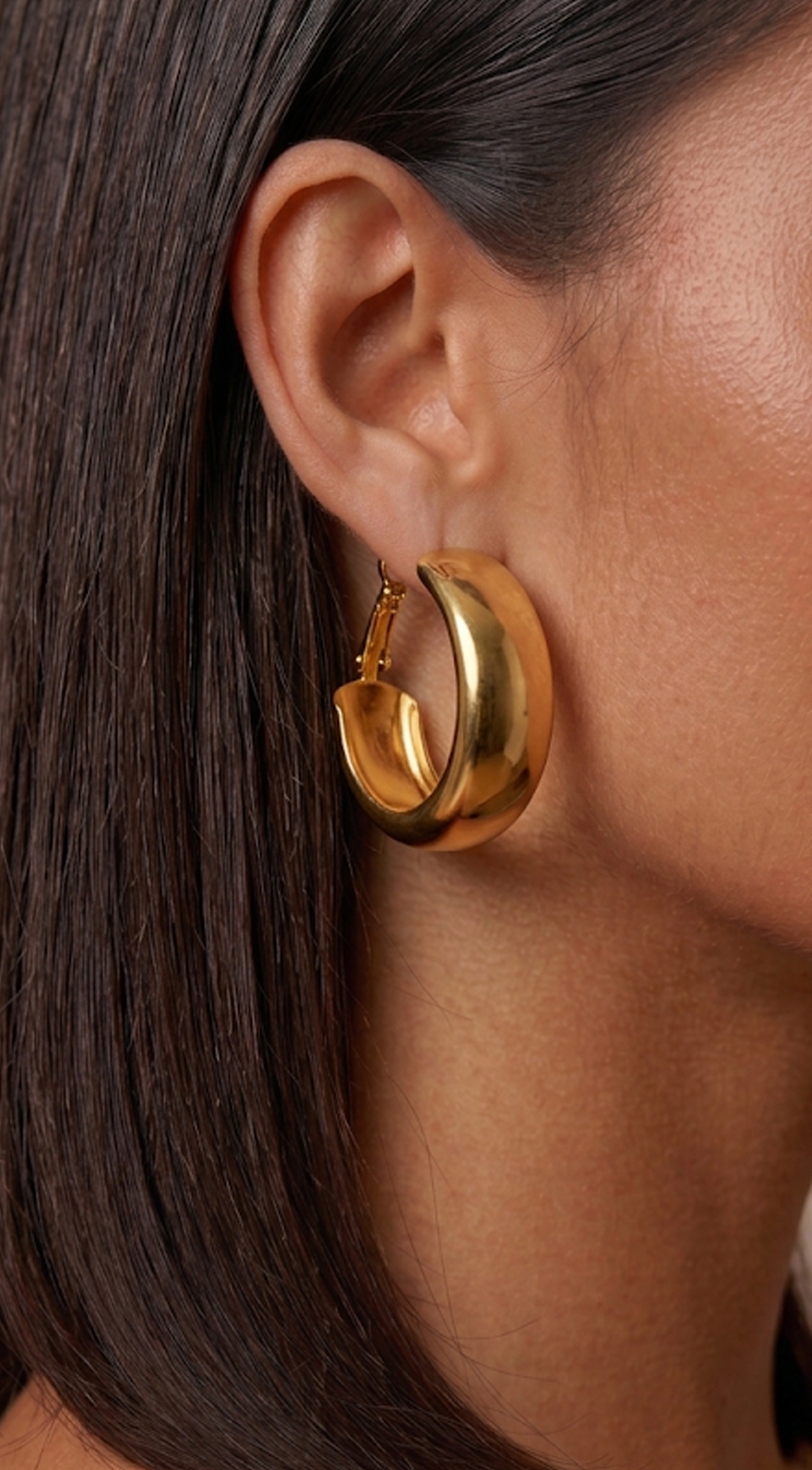 Gold Chunky Hoop Earrings