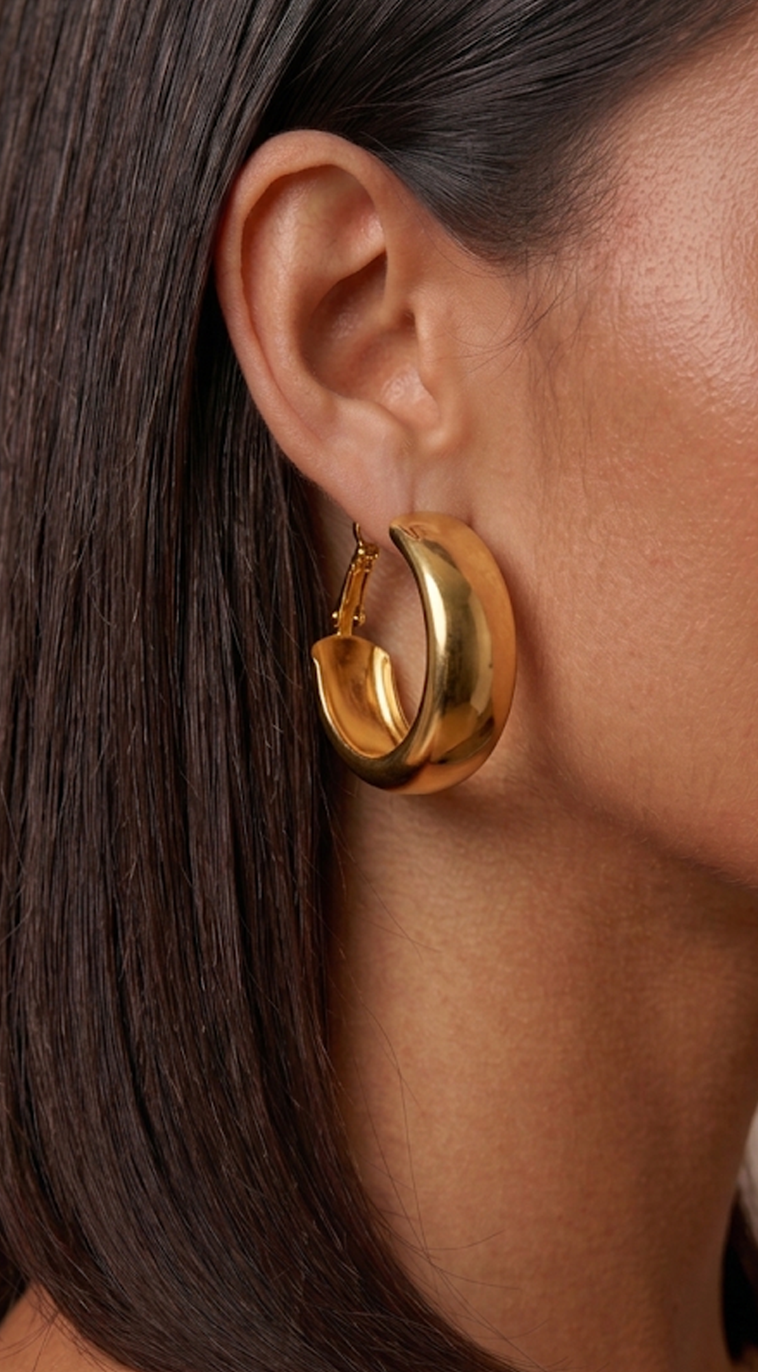 Gold Chunky Hoop Earrings