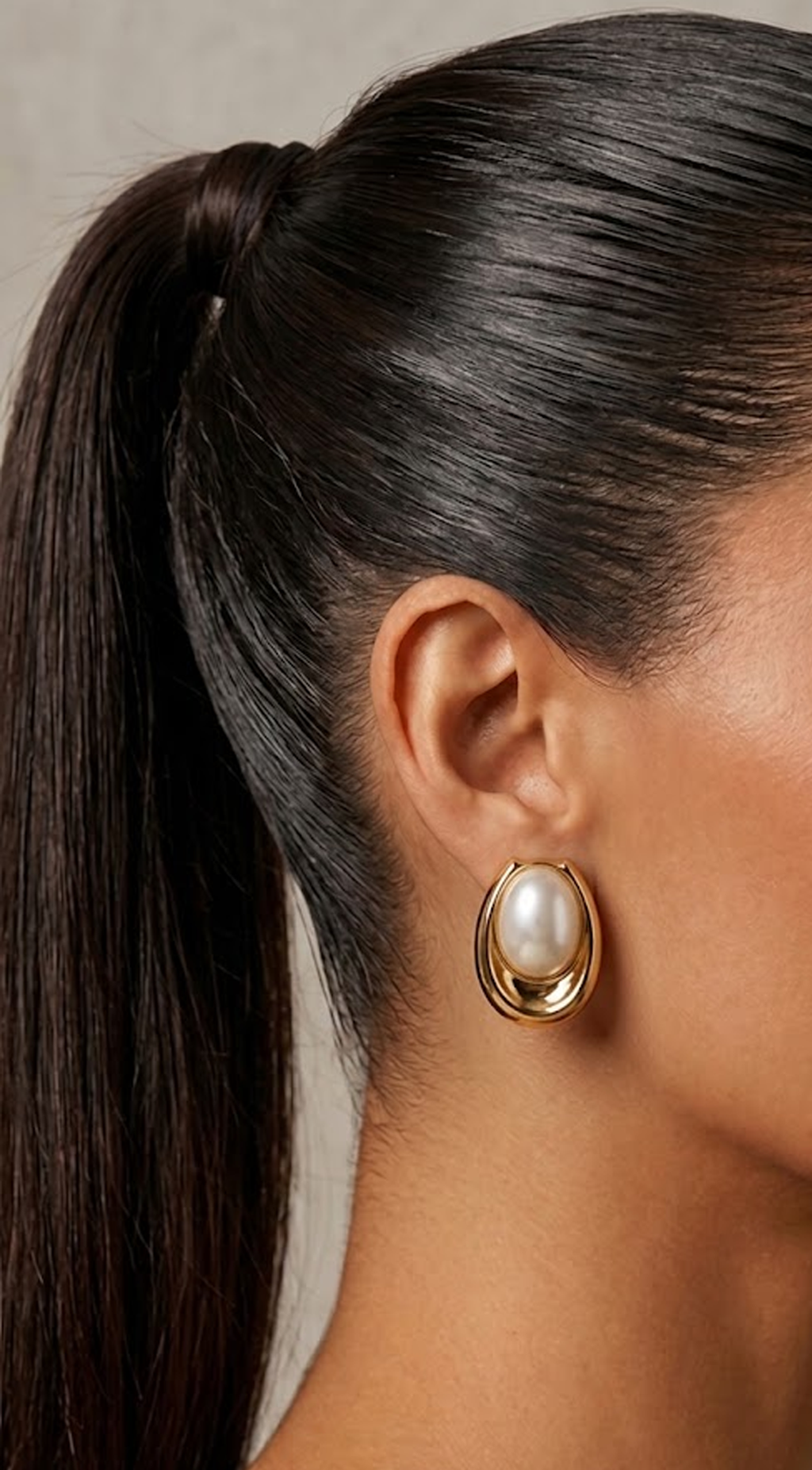 Gold Coral Ripple Pearl Stone Earrings