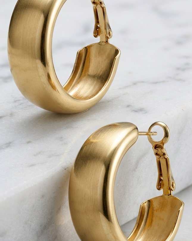 Gold Chunky Hoop Earrings