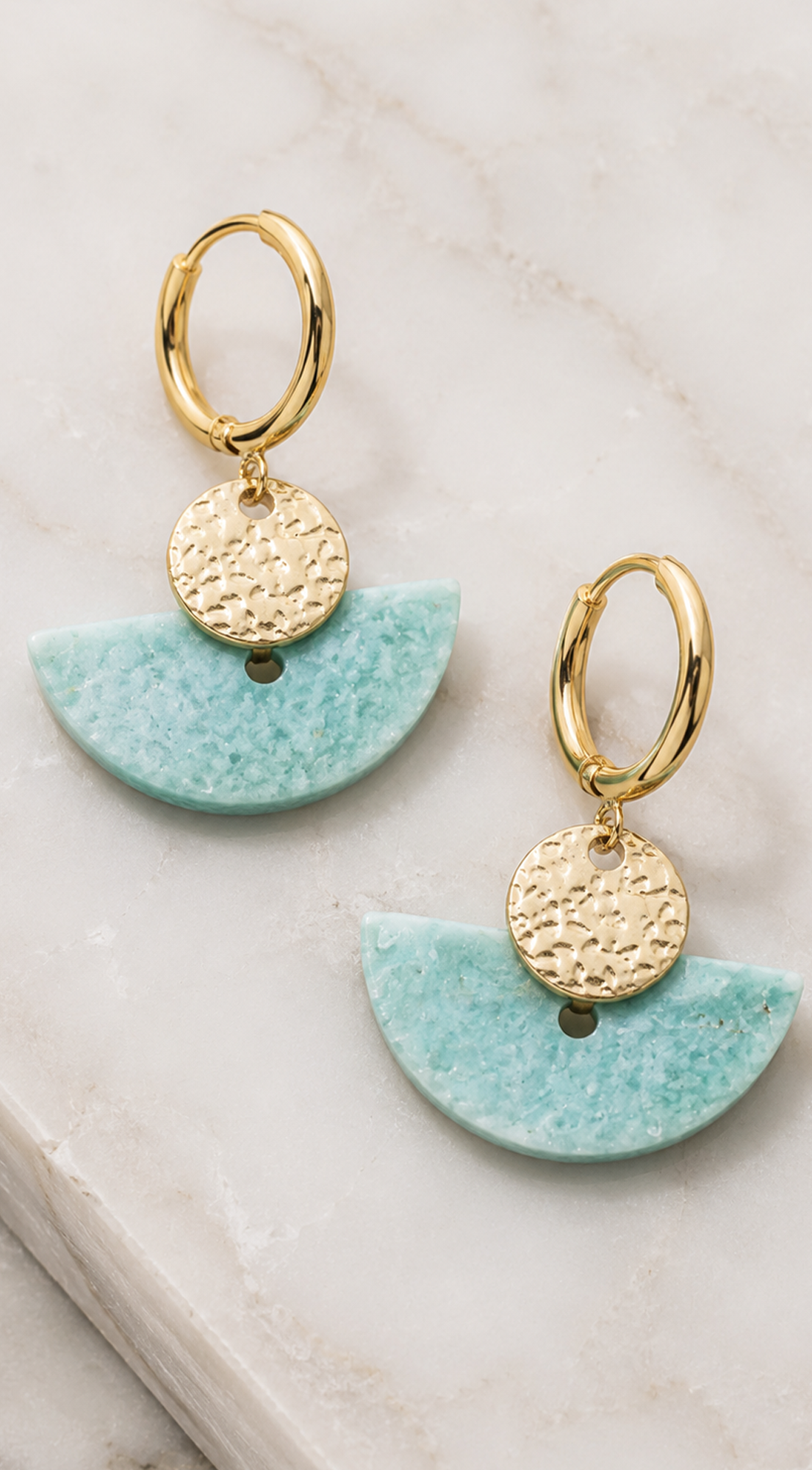 Blue Moon Gold Dipped Hoop Earrings