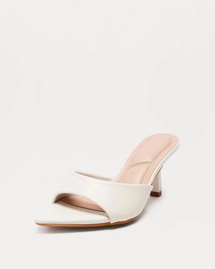 White Malina Heeled Mules