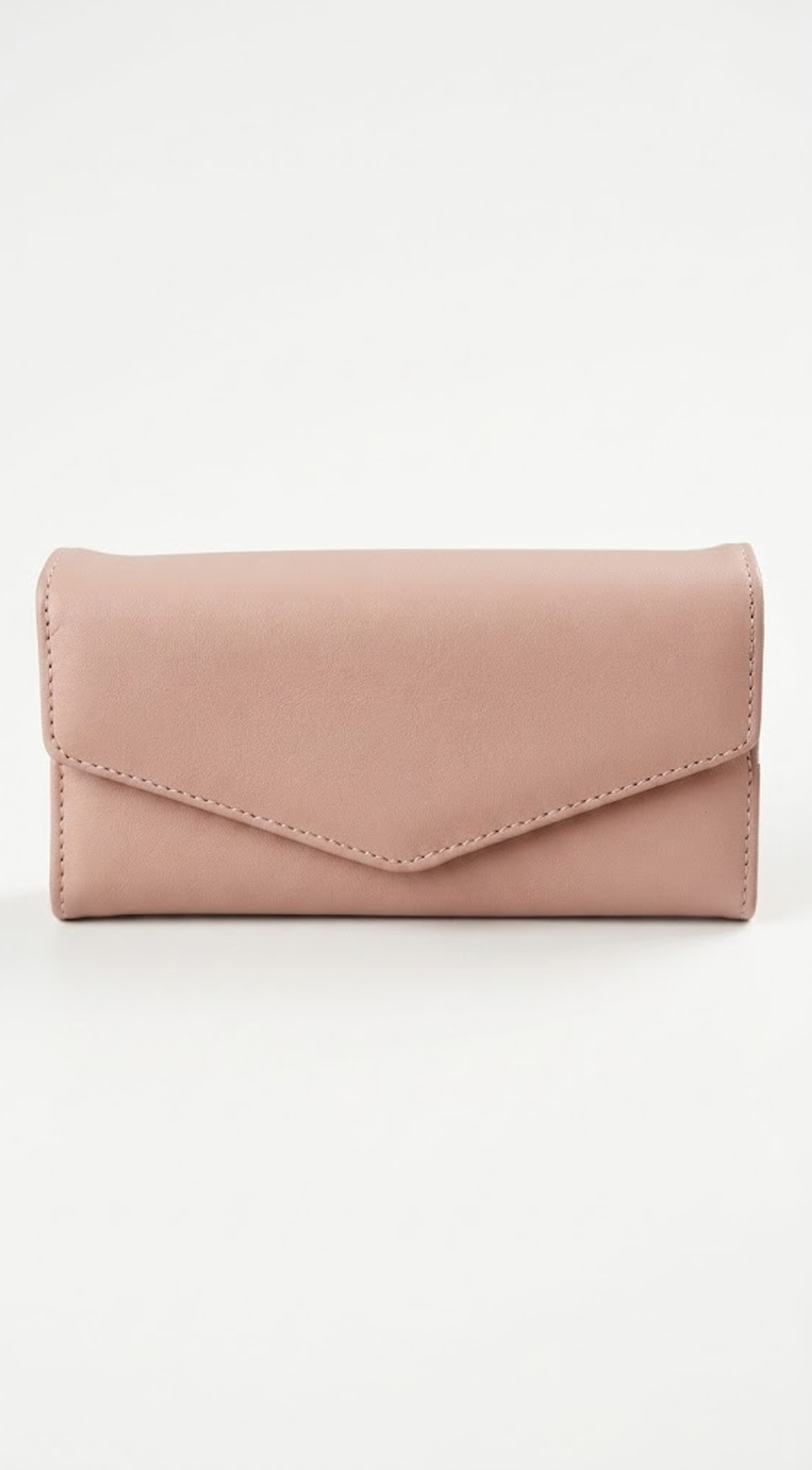 Pink Envelope Faux Leather Wallet Clutch