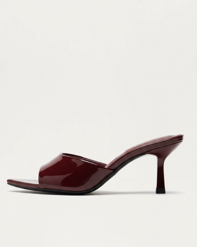Burgundy Malina Heeled Mules