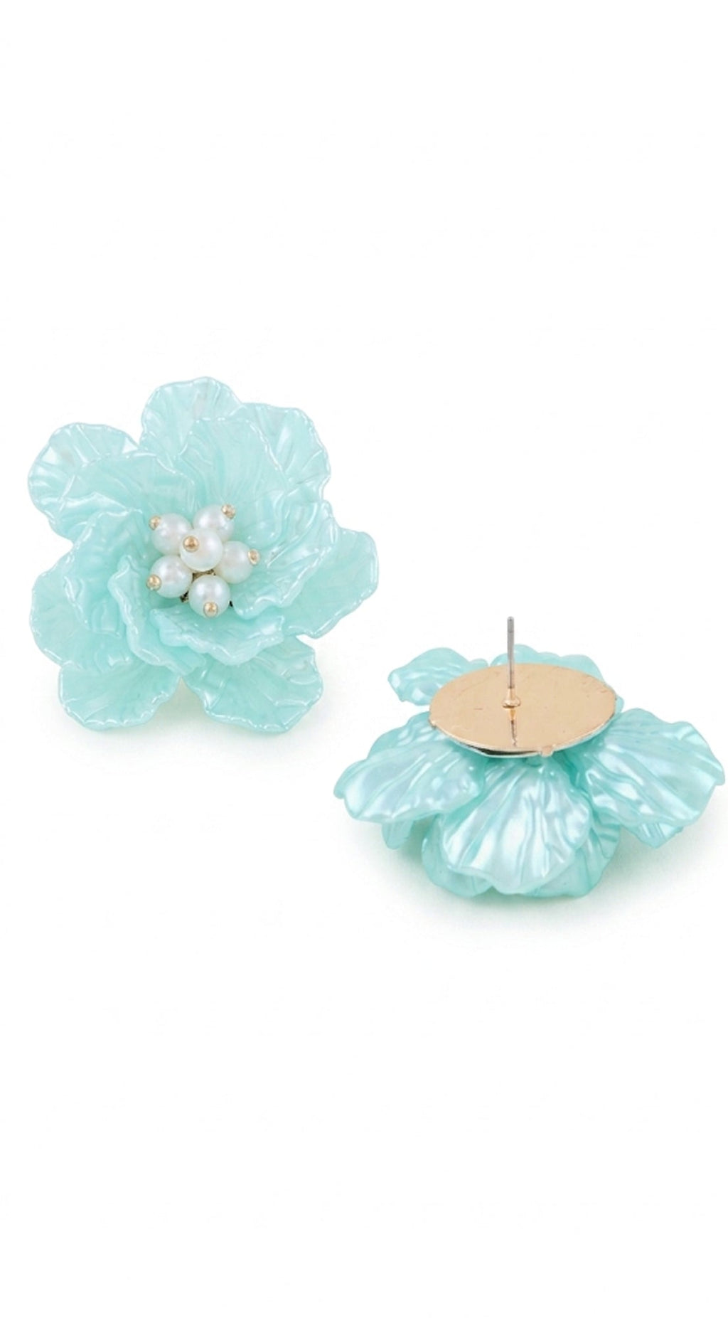 Blue Santorini Flower Earrings