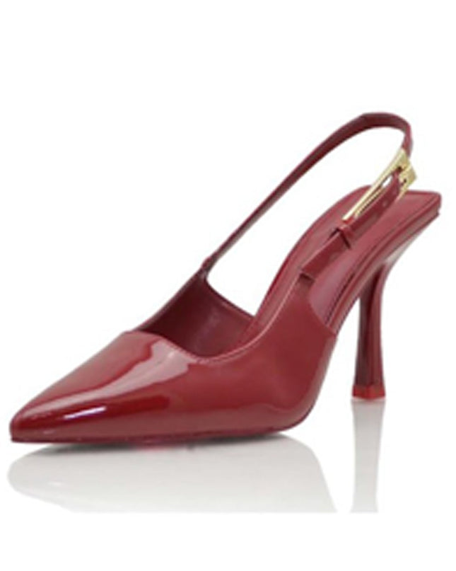 Burgundy Pointed Toe Pump Heels