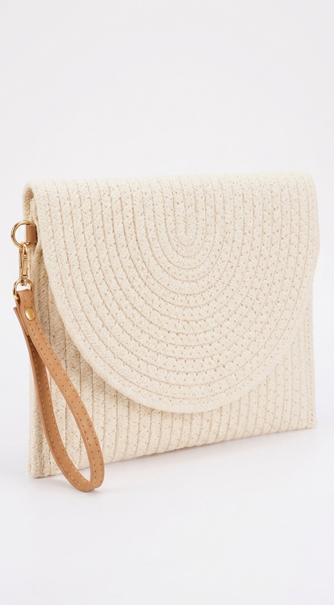 Ivory Braided Envelope Clutch