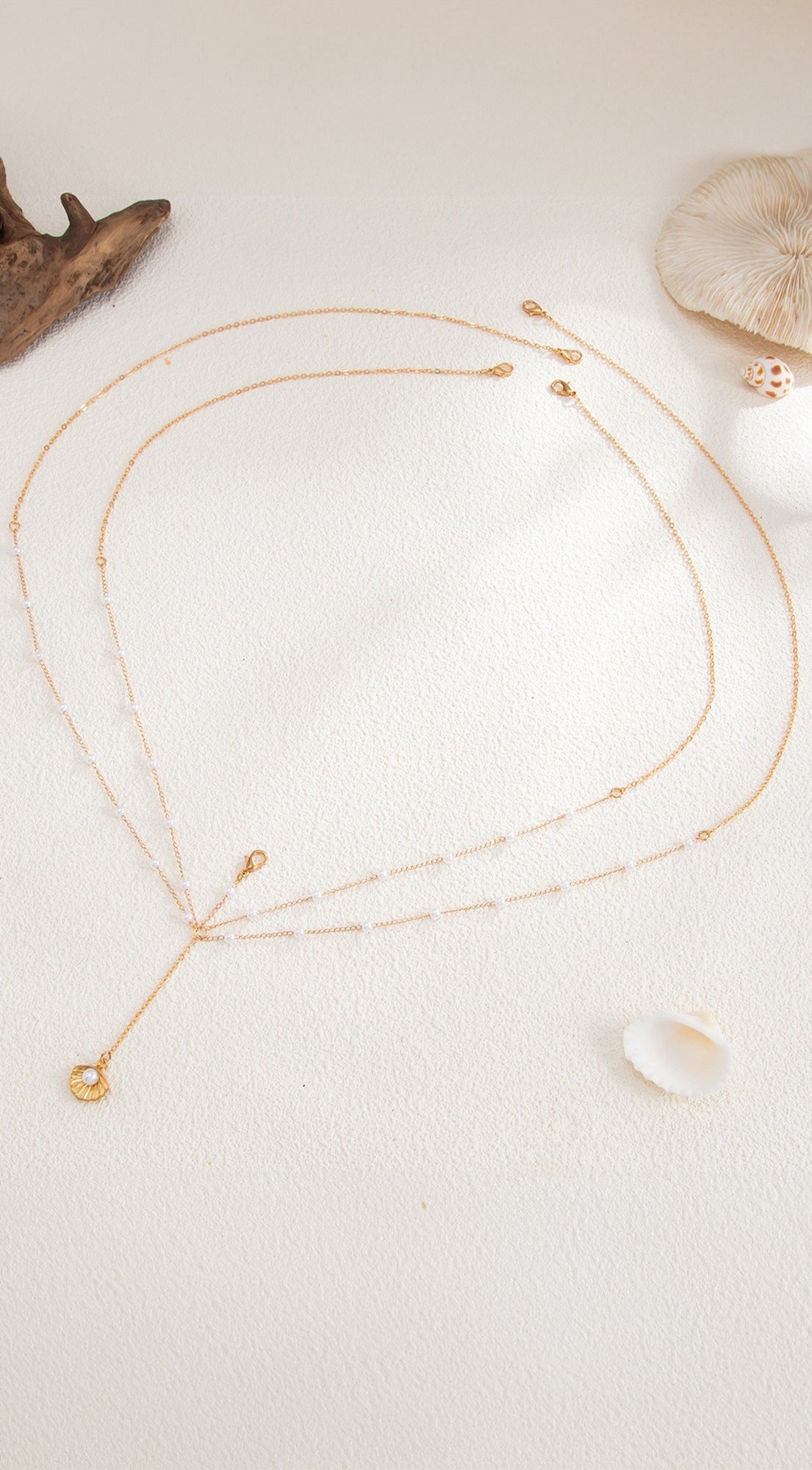 Gold Charm Beaded Waist Chain