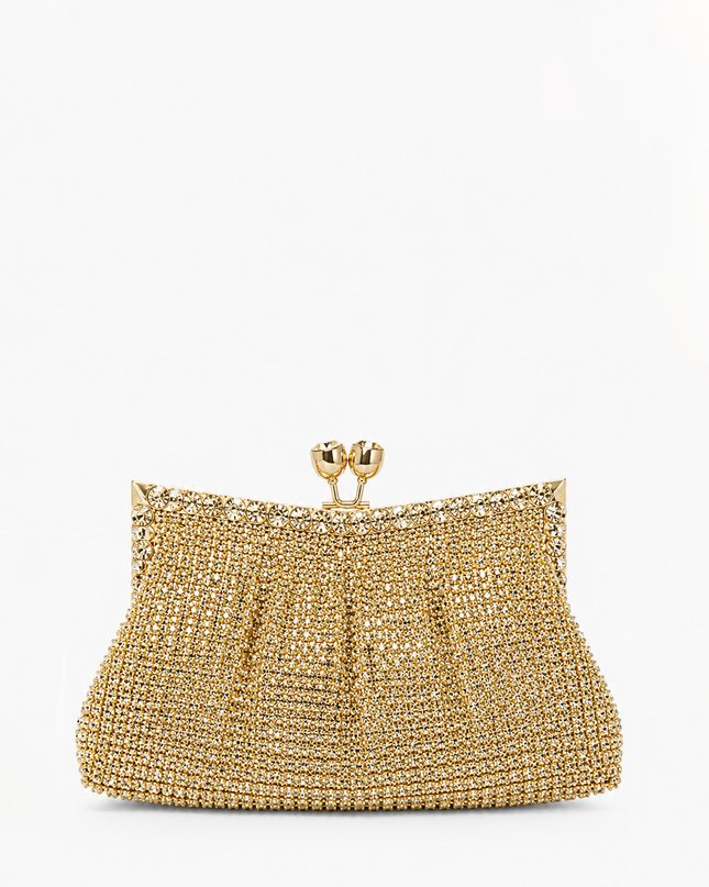 Gold Rhinestone Luxury Evening Clutch