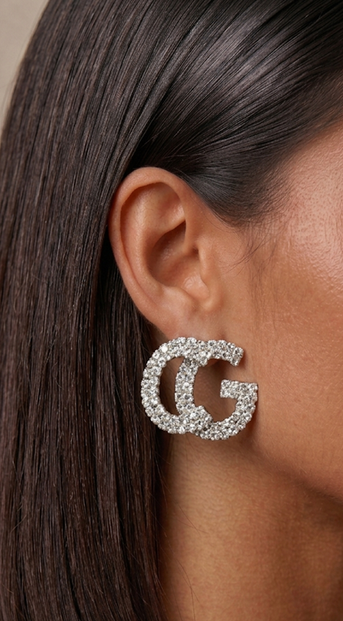Silver Rhinestone Earrings