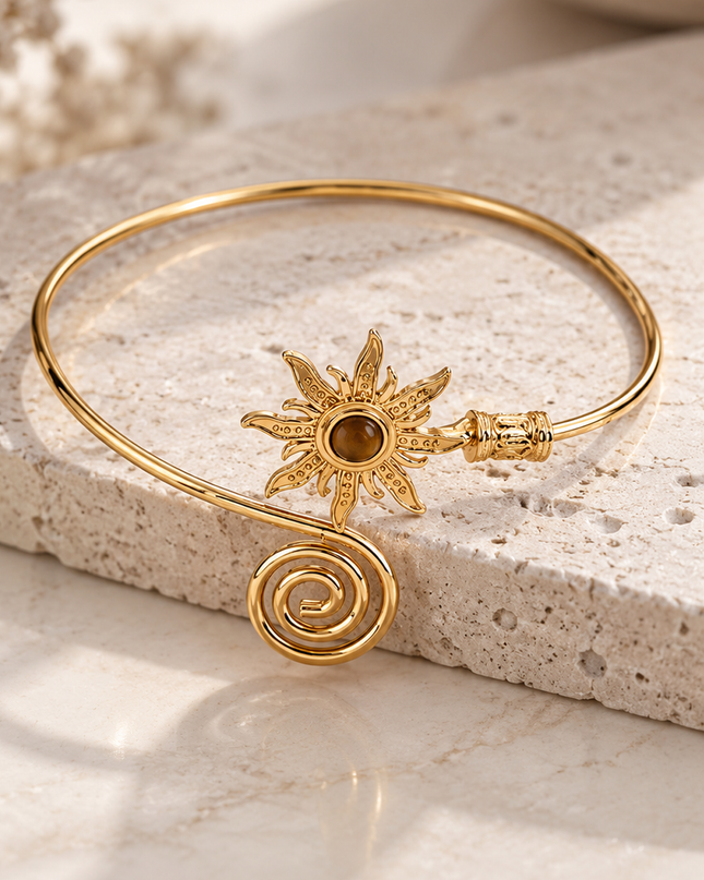 Brown Sun Arm Cuff Bracelet
