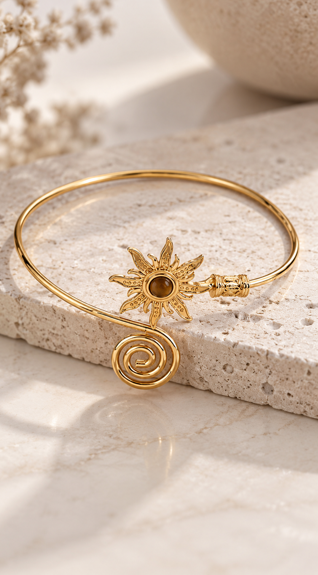 Brown Sun Arm Cuff Bracelet