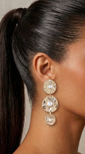 Gold Pearl Drop Earrings