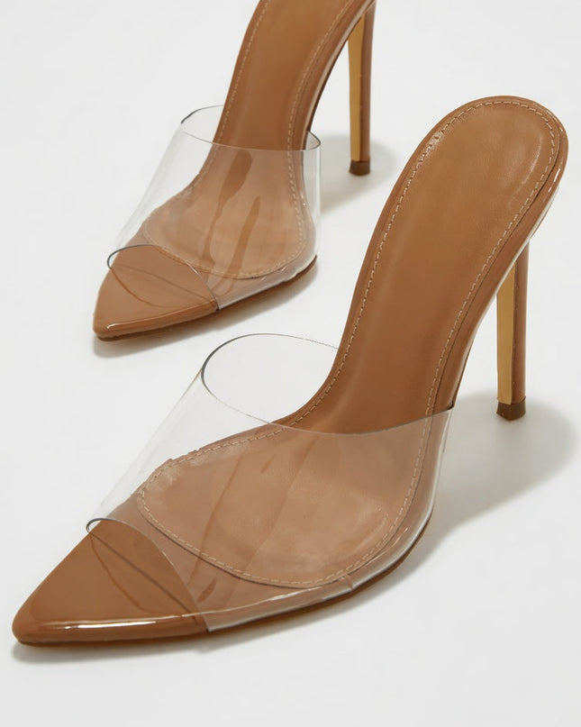 Mocha Beige Pointy Toe Heels