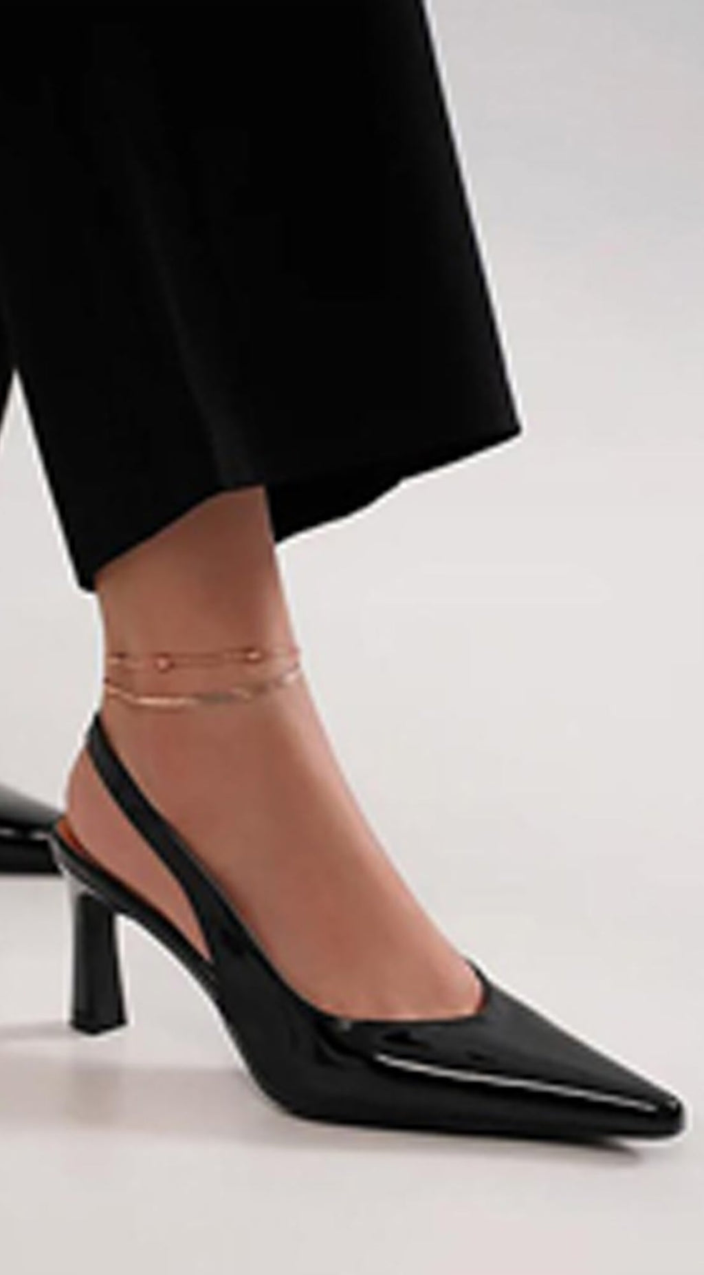 Black Stiletto Slingback heel