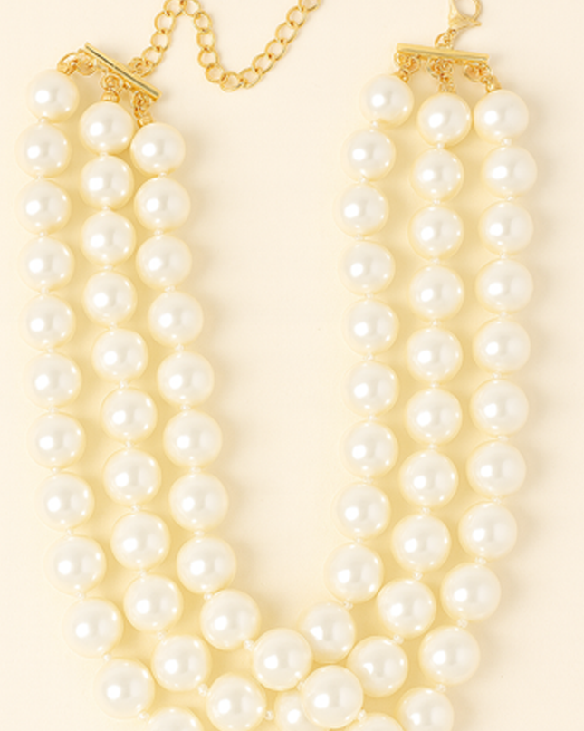 Ivory Pearl Whisper Necklace & Earrings Set