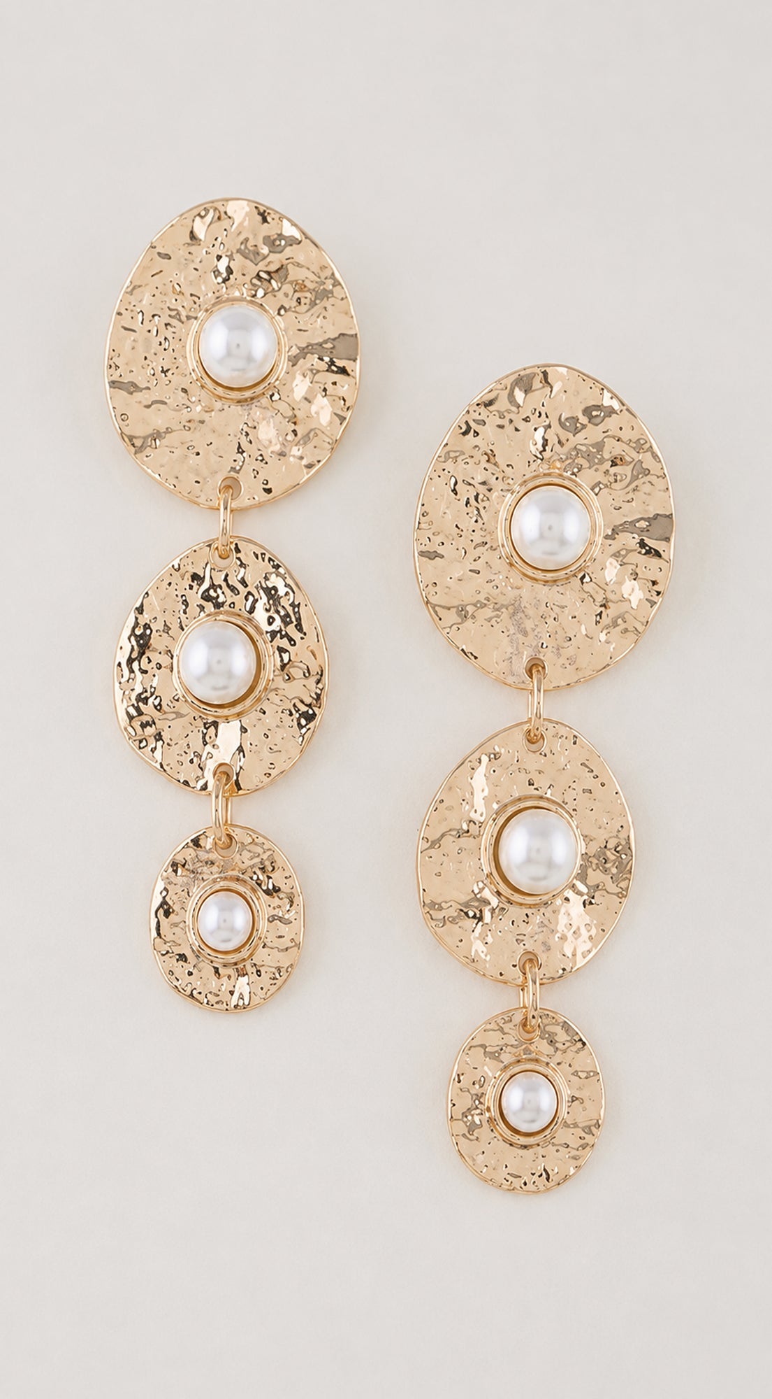 Gold Pearl Drop Earrings