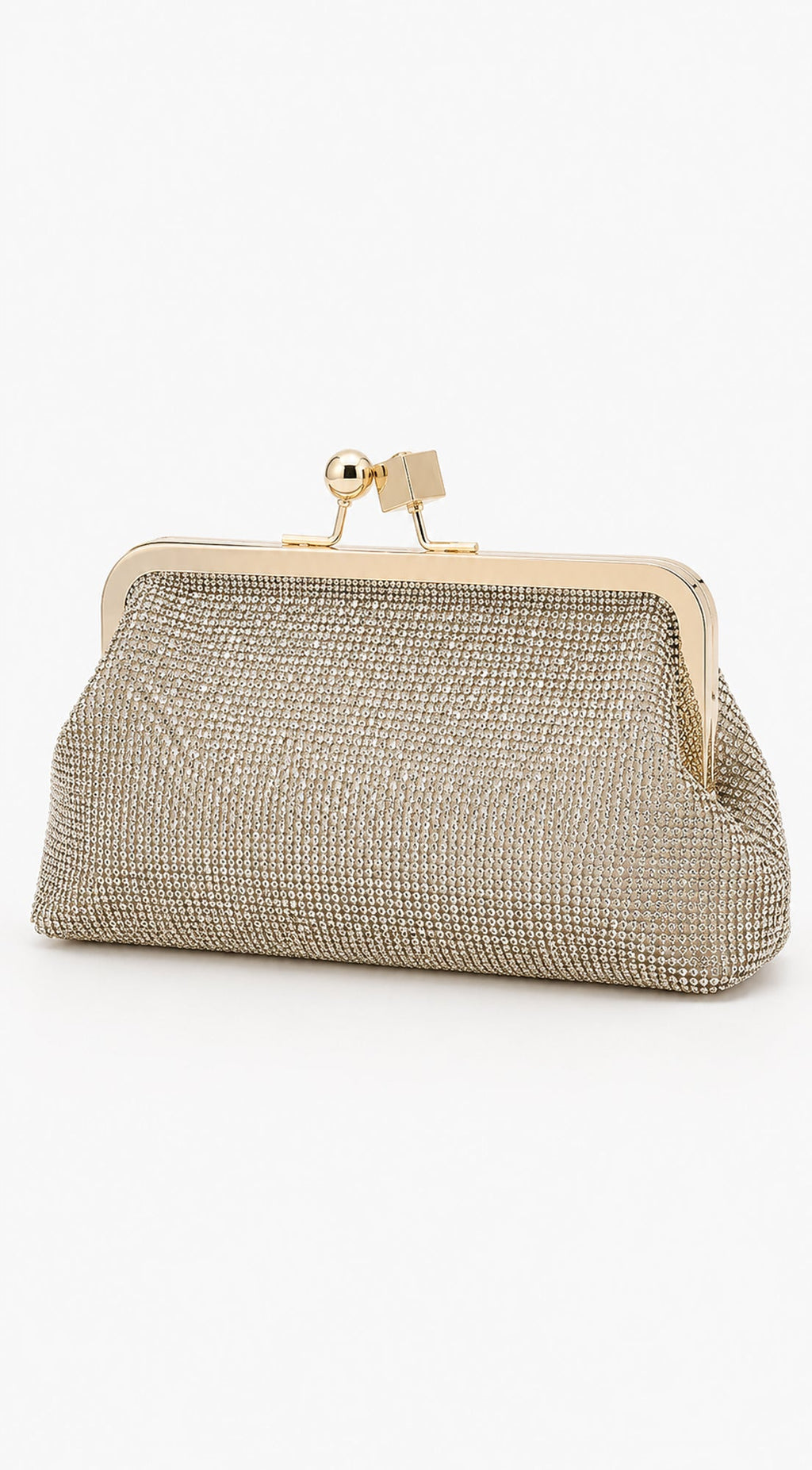 Gold Elysian Rhinestone Clutch