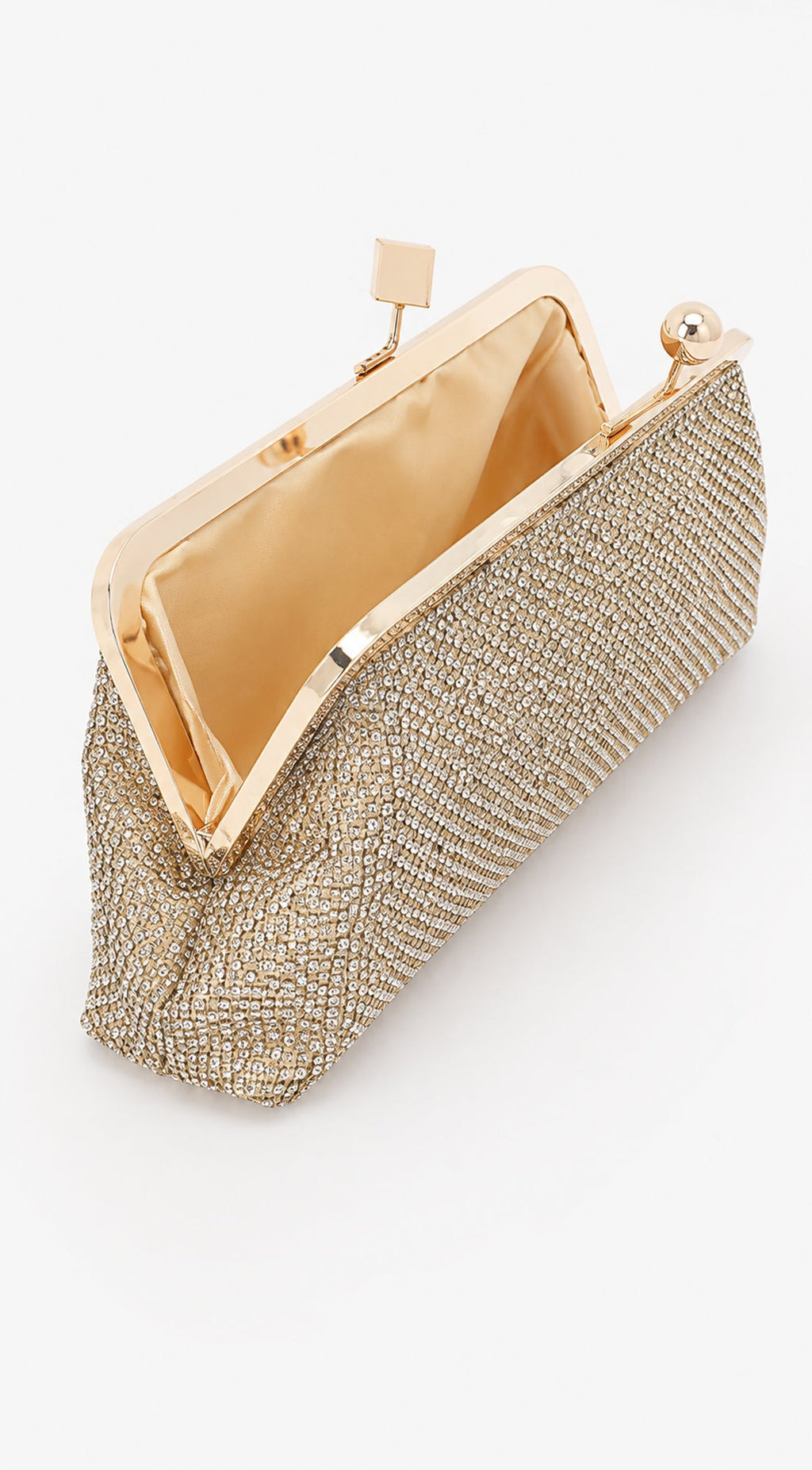 Gold Elysian Rhinestone Clutch
