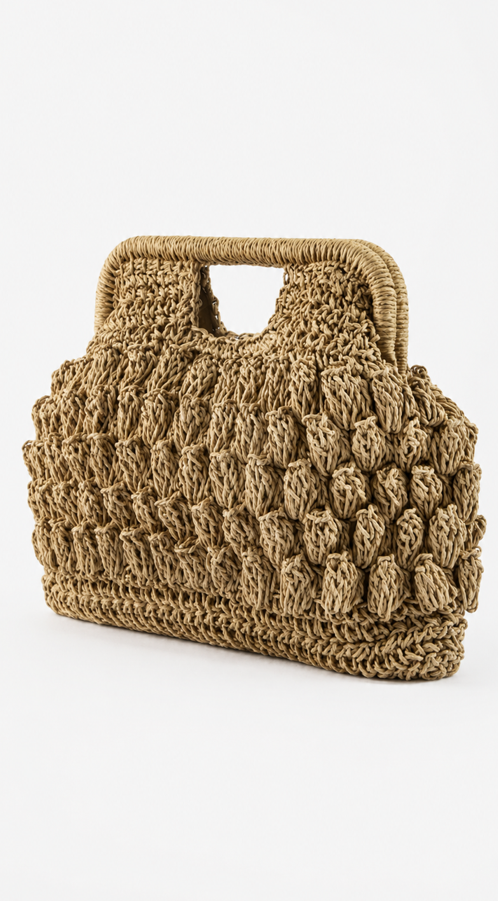Beige Positano Crochet Handbag