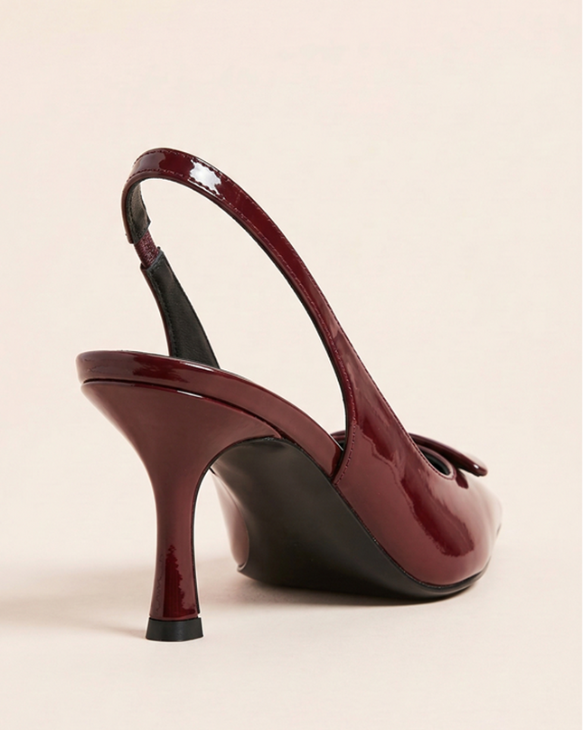 Burgundy Sling back Heel