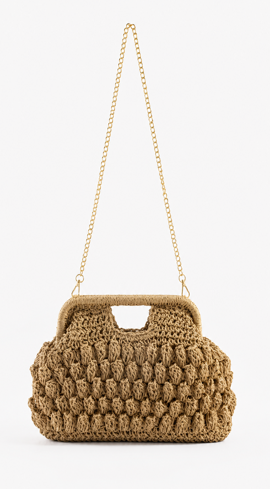 Beige Positano Crochet Handbag