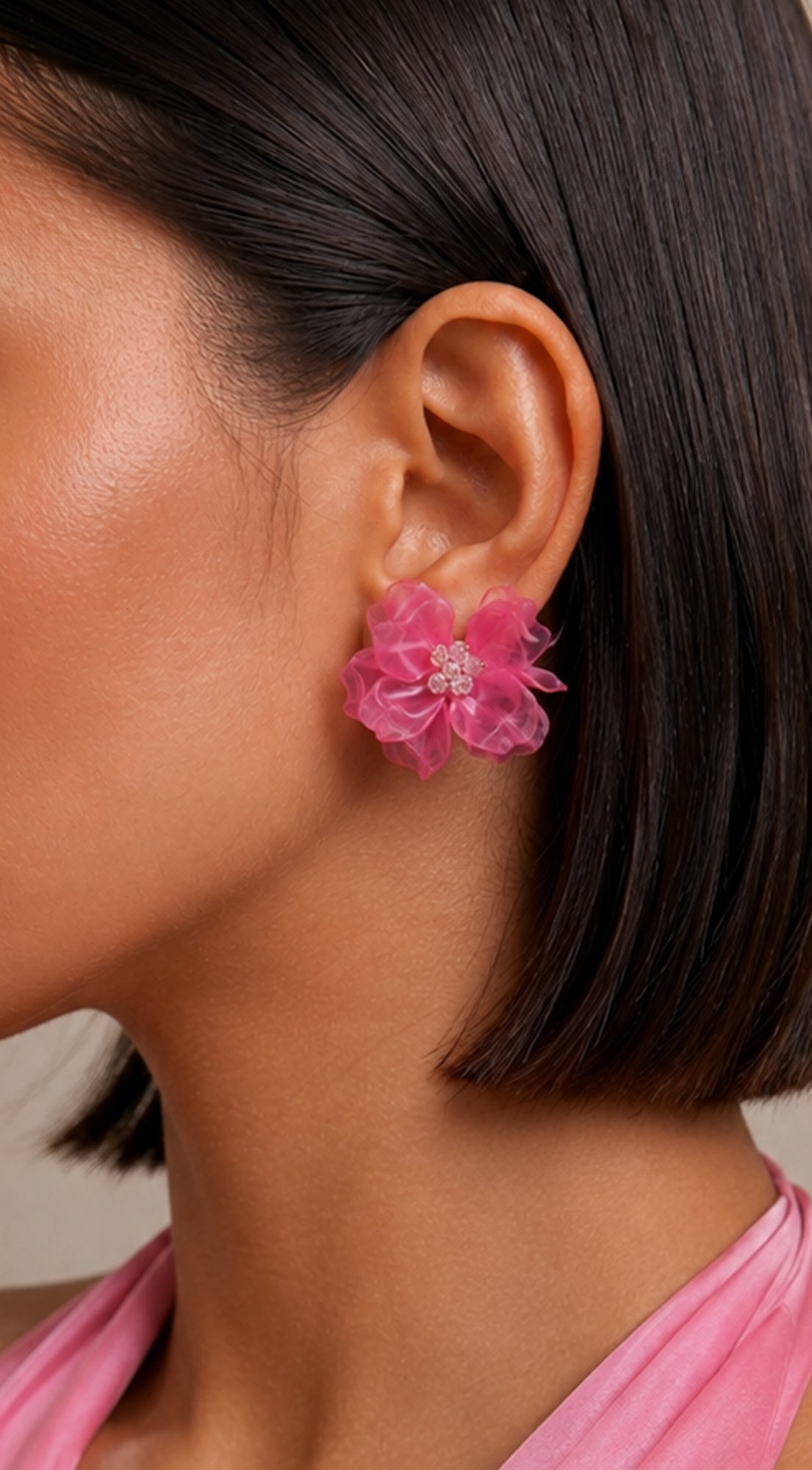 Pink Amalfi Floral Earrings
