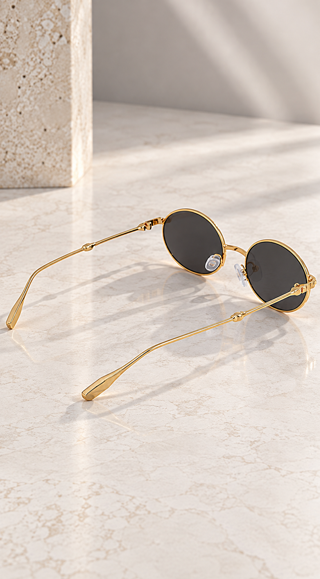 Black Mimi Round Sunglasses