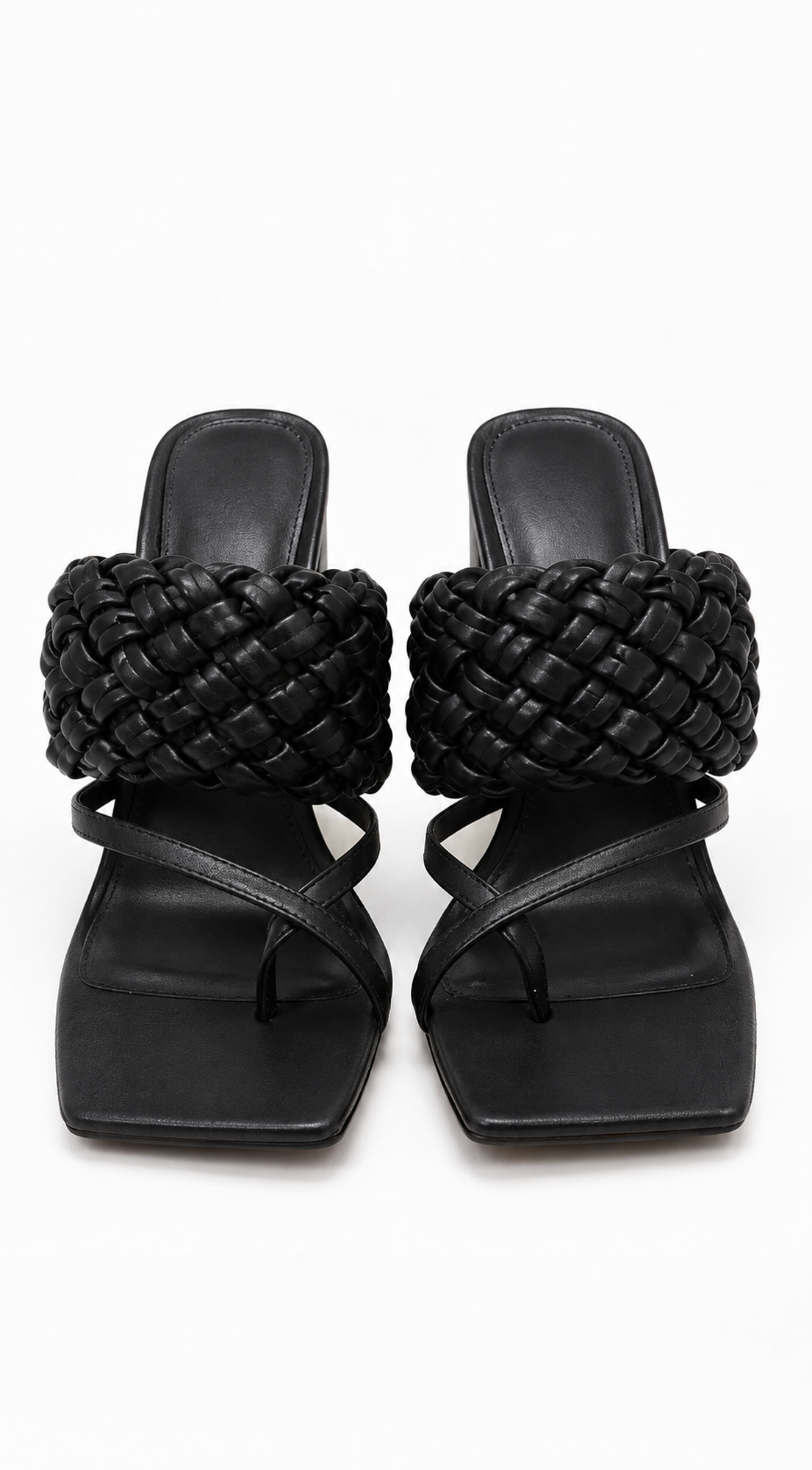 Black Block Heel Sandals