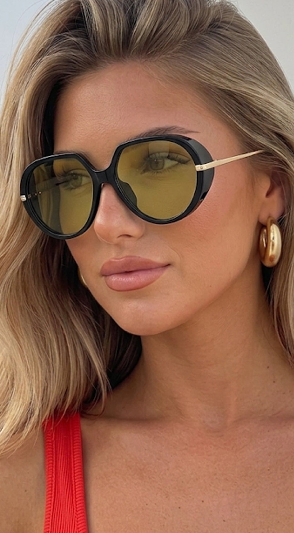 Olive Riviera Oversized Sunglasses