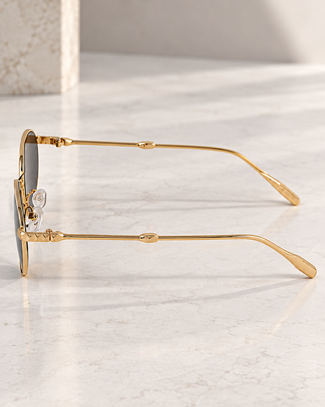 Brown Mimi Round Sunglasses