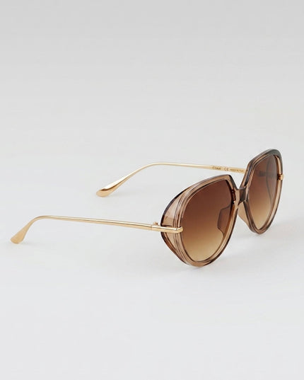 Beige Riviera Oversized Sunglasses