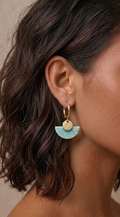 Blue Moon Gold Dipped Hoop Earrings