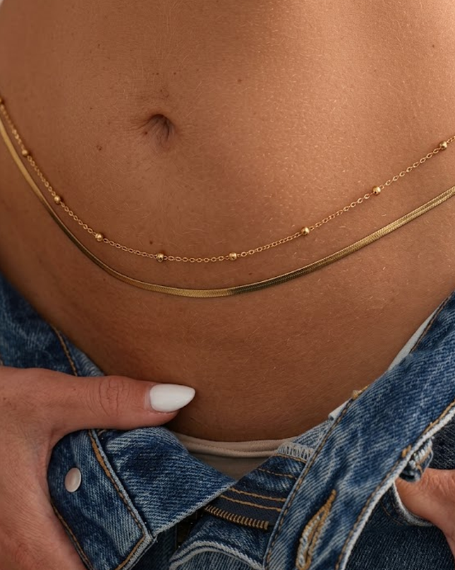 Gold Double Strand Waist Chain