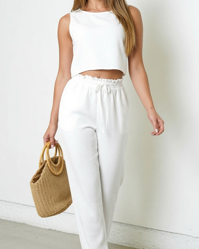 White Linen Blend Set