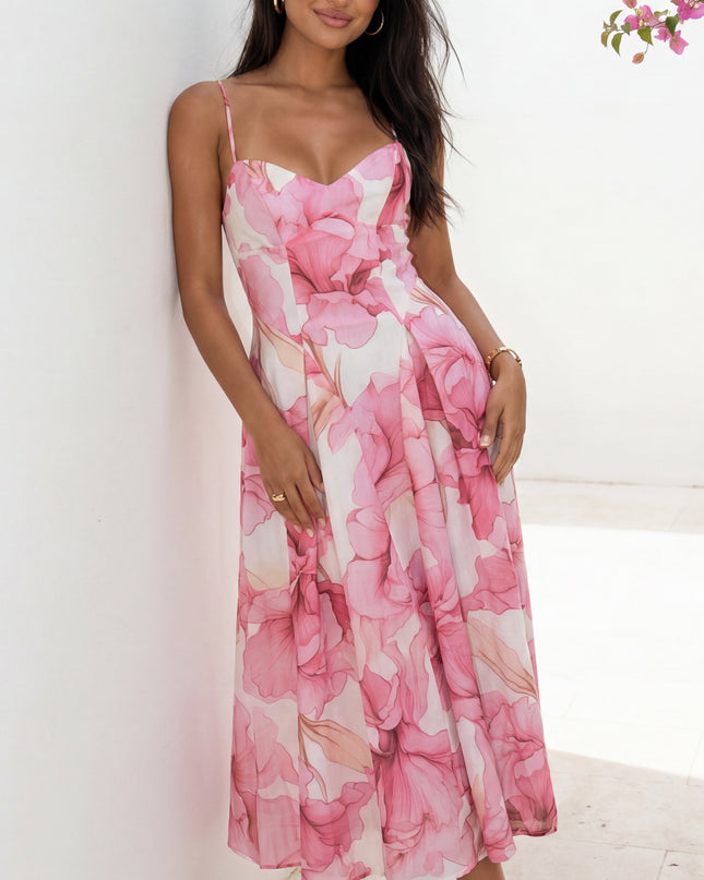 Pink Multi Floral Maxi Dress