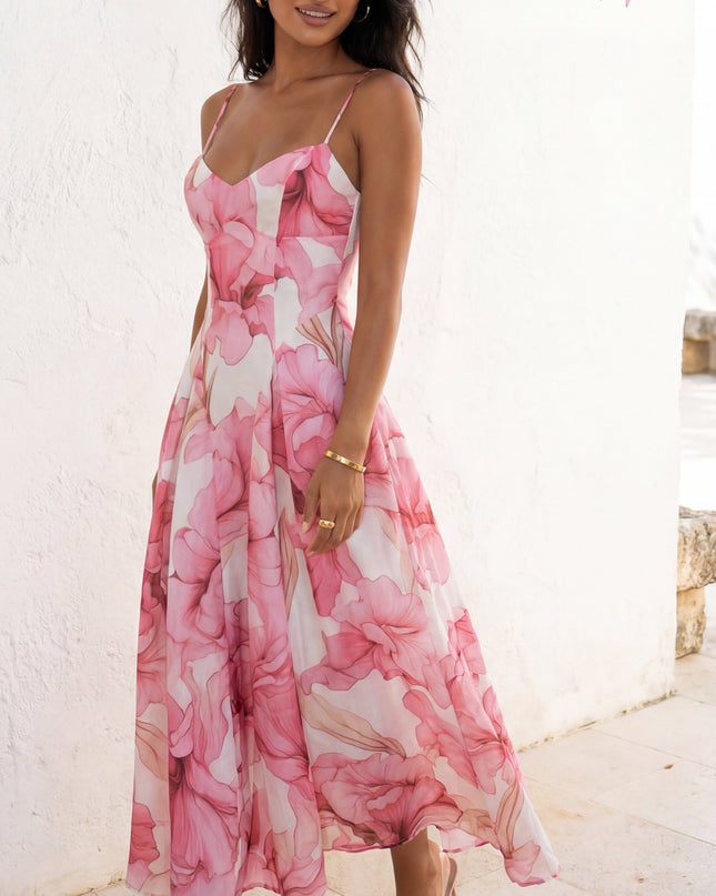 Pink Multi Floral Maxi Dress