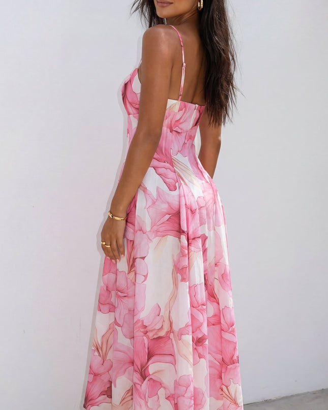 Pink Multi Floral Maxi Dress