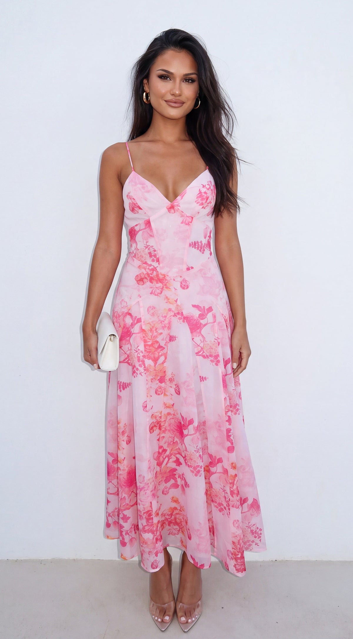 Pink Multi Floral Maxi Dress