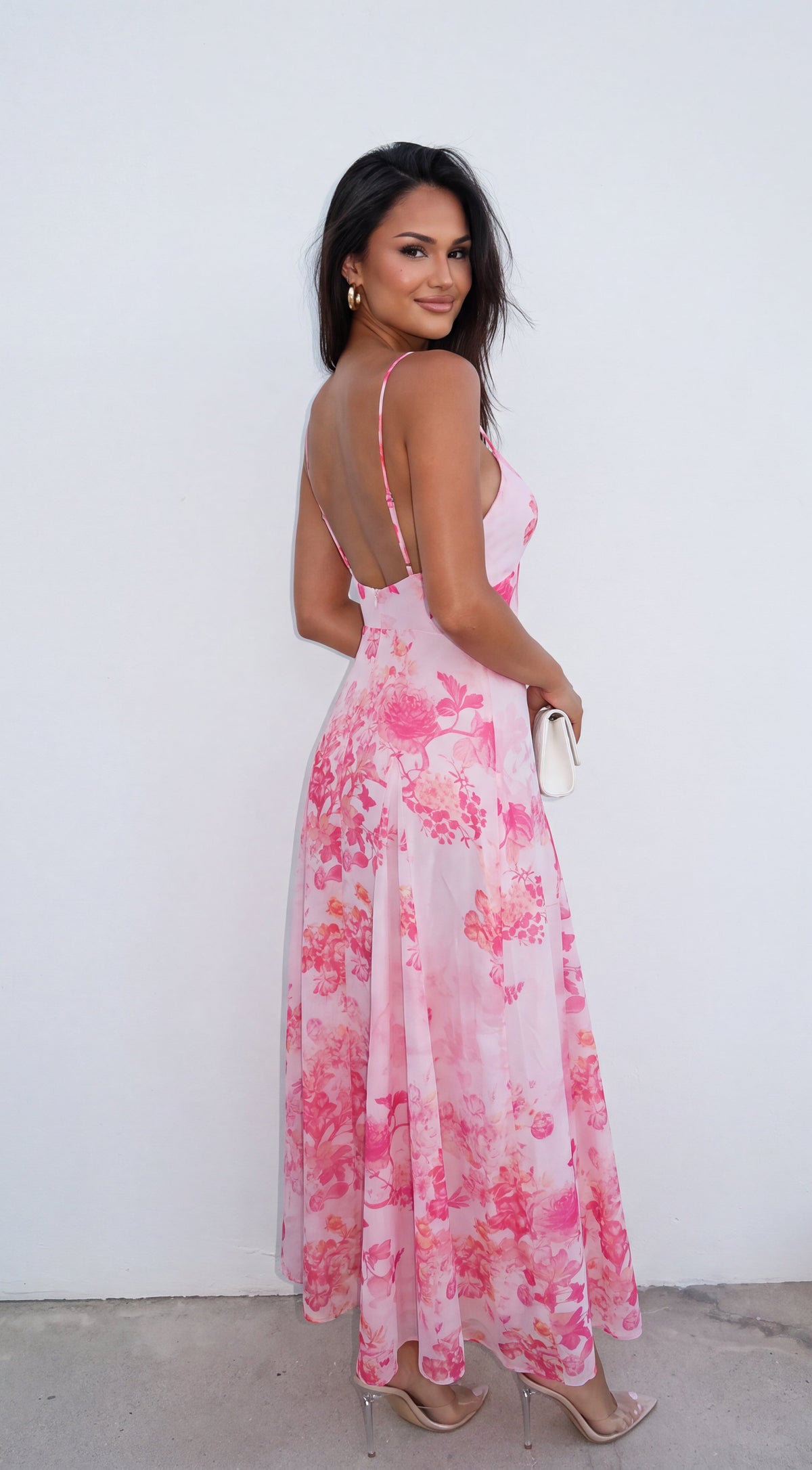Pink Multi Floral Maxi Dress