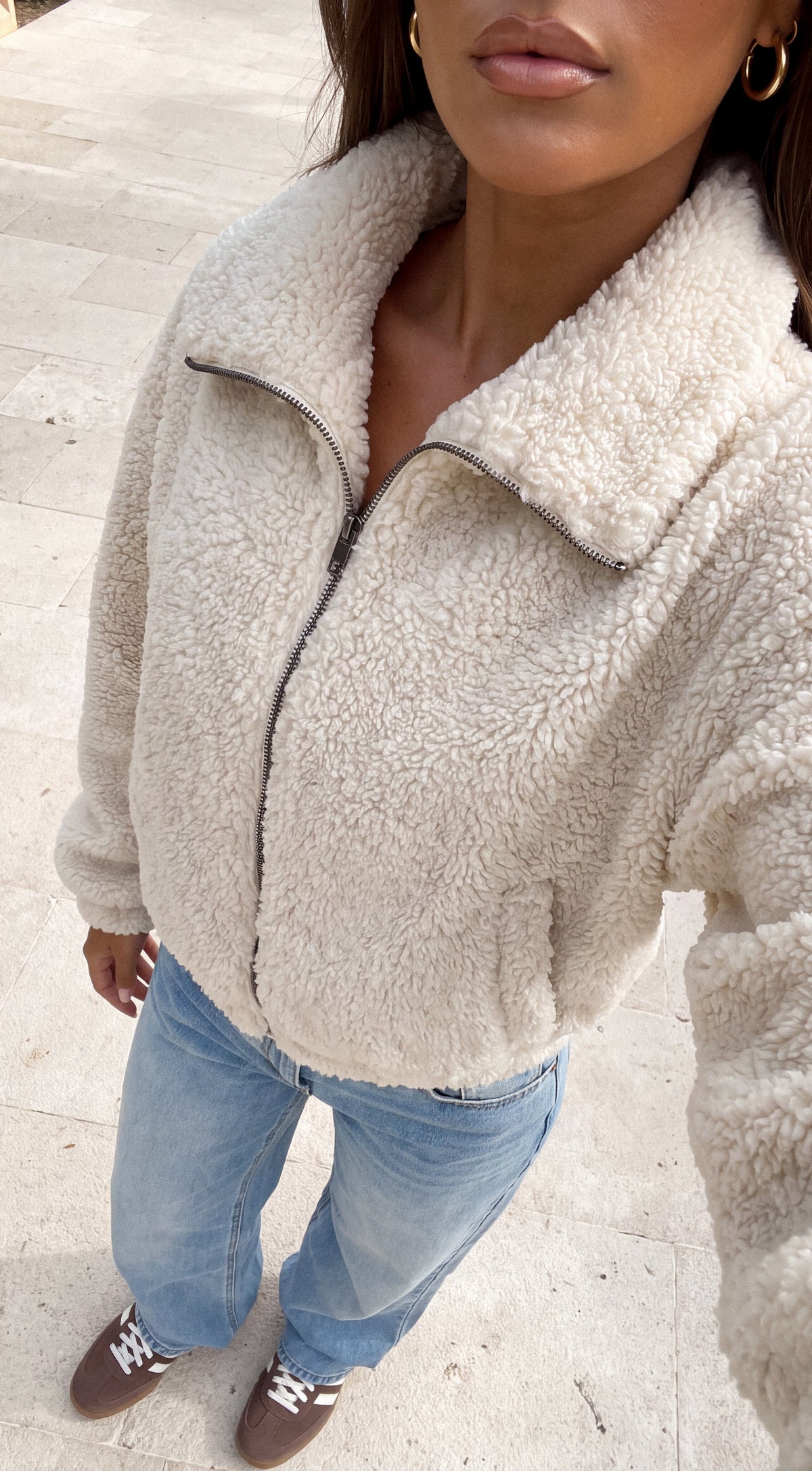 Cream Beige Copenhagen Sherpa Jacket