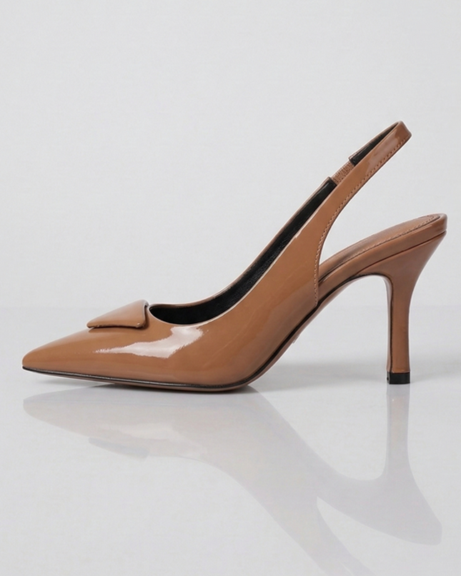 Mocha Sling back Heel