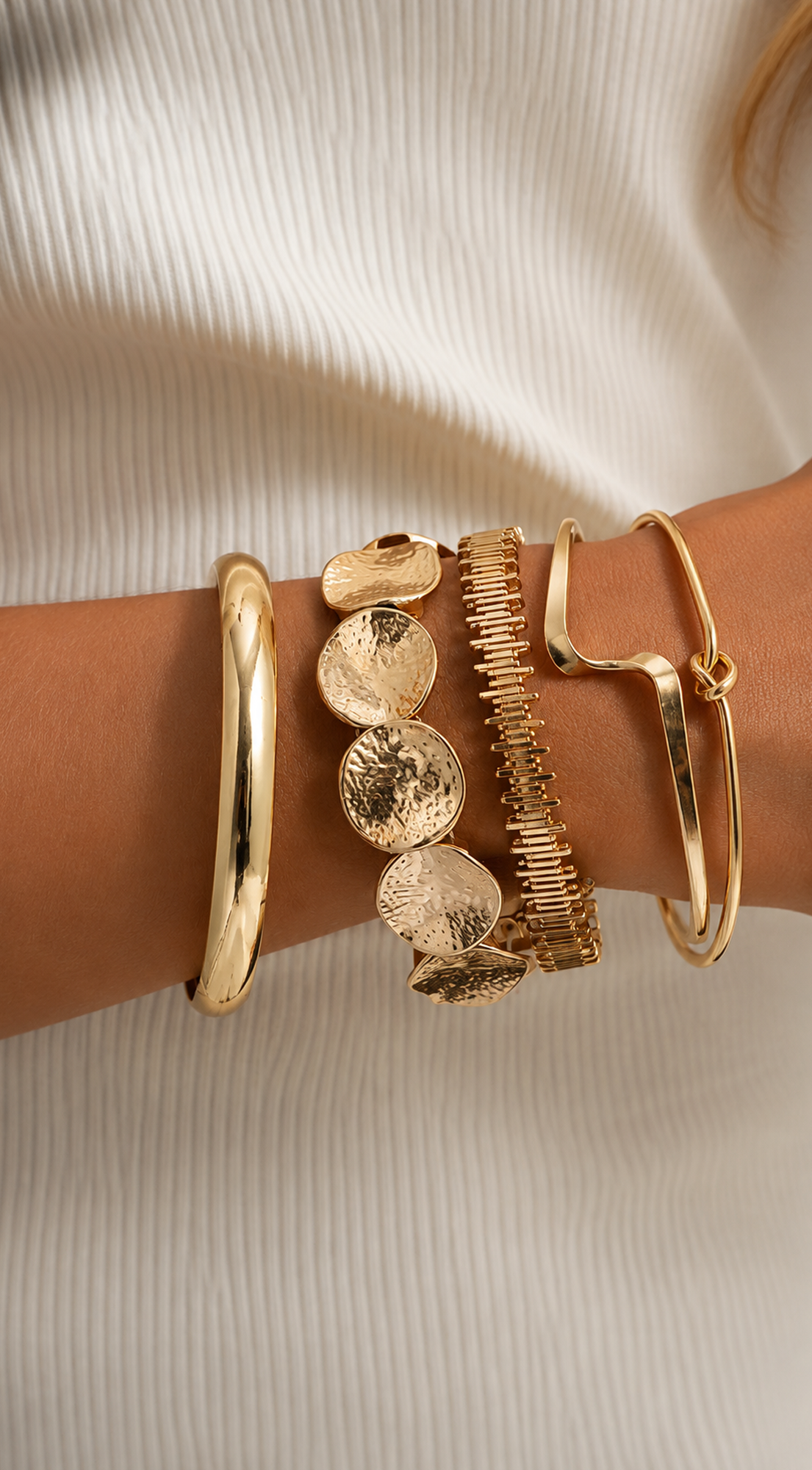Gold Gold Bangle Bracelet Set