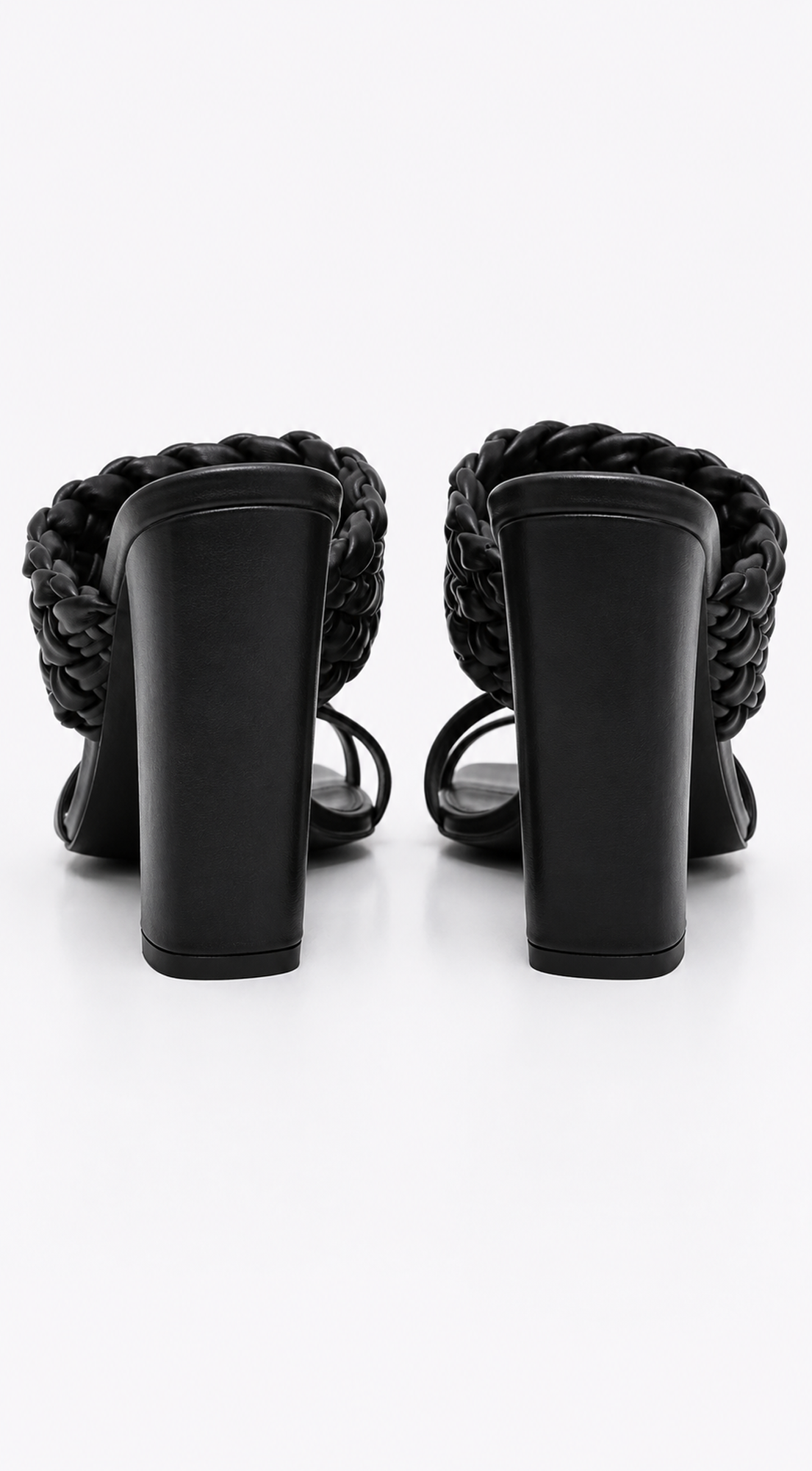 Black Block Heel Sandals
